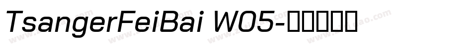 TsangerFeiBai W05字体转换